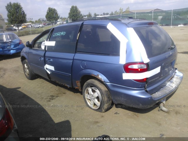 2D4GP44L07R257409 - 2007 DODGE GRAND CARAVAN SXT BLUE photo 3