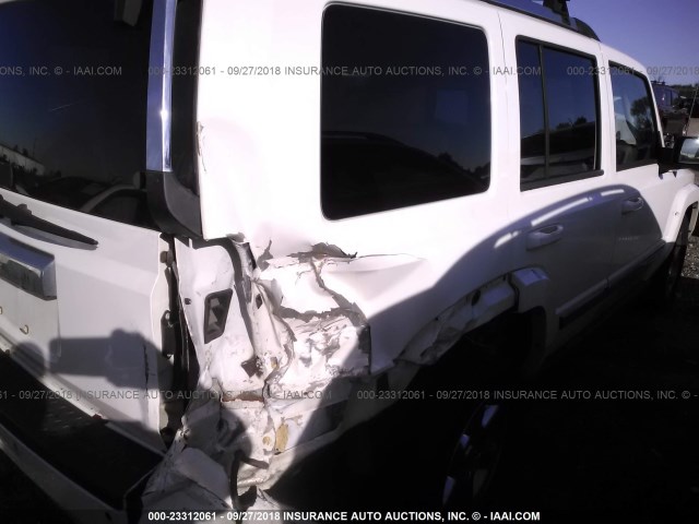 1J8HG58N36C214539 - 2006 JEEP COMMANDER LIMITED WHITE photo 6