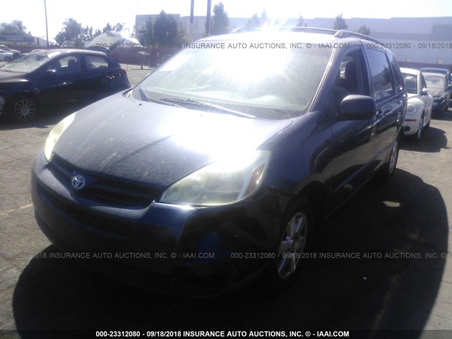 5TDZA23C44S218905 - 2004 TOYOTA SIENNA CE/LE BLUE photo 2