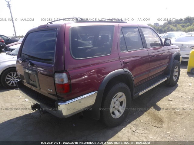 JT3HN86R2V0077229 - 1997 TOYOTA 4RUNNER SR5 BURGUNDY photo 4