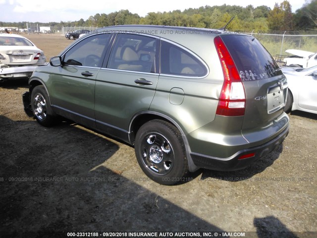 JHLRE38378C016136 - 2008 HONDA CR-V LX GREEN photo 3