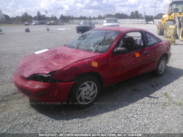 1G1JC1240W7248419 - 1998 CHEVROLET CAVALIER RS RED photo 2