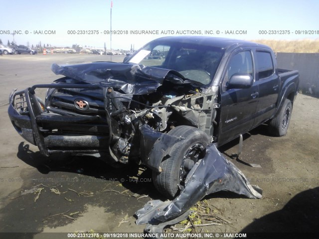 5TEJU4GN4AZ688782 - 2010 TOYOTA TACOMA DOUBLE CAB PRERUNNER GRAY photo 2