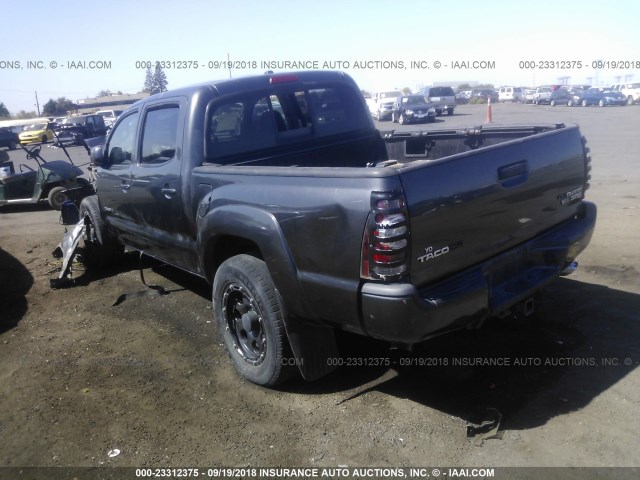 5TEJU4GN4AZ688782 - 2010 TOYOTA TACOMA DOUBLE CAB PRERUNNER GRAY photo 3