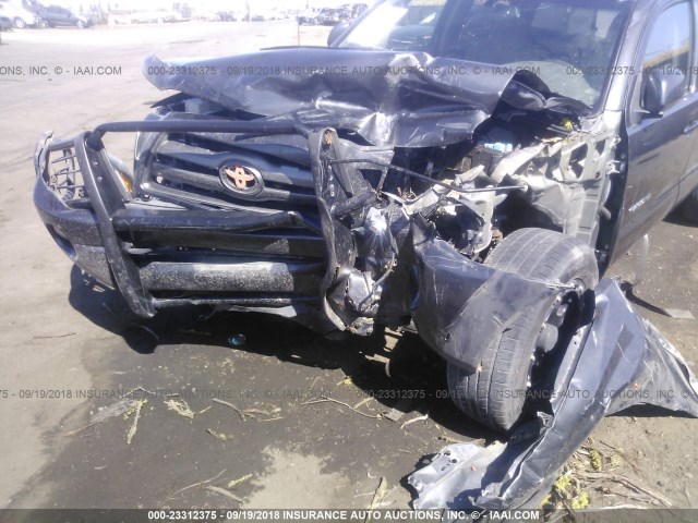 5TEJU4GN4AZ688782 - 2010 TOYOTA TACOMA DOUBLE CAB PRERUNNER GRAY photo 6