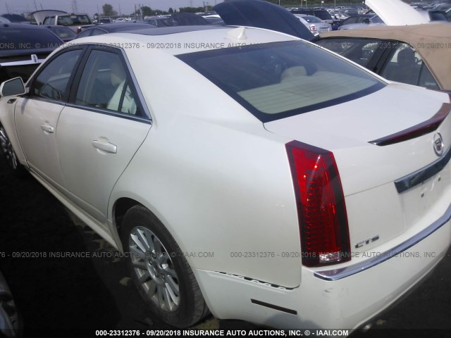 1G6DE5EY5B0150402 - 2011 CADILLAC CTS LUXURY COLLECTION WHITE photo 3