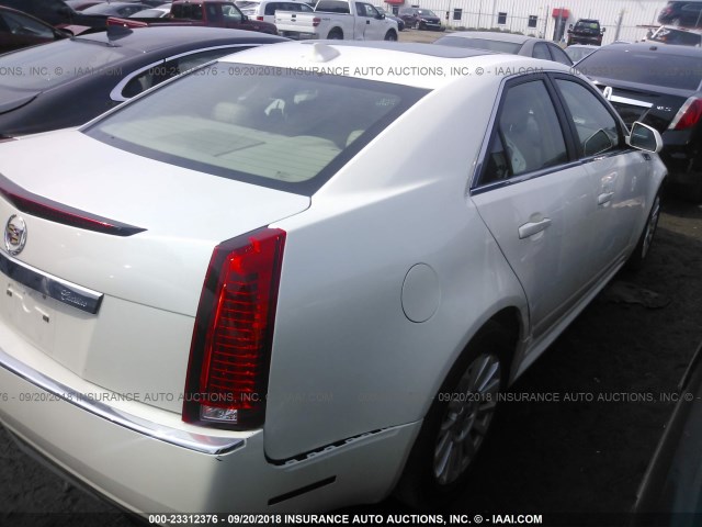 1G6DE5EY5B0150402 - 2011 CADILLAC CTS LUXURY COLLECTION WHITE photo 4