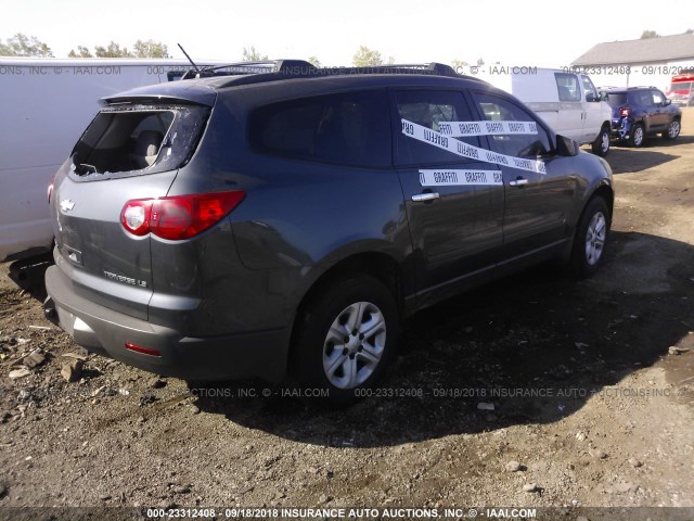 1GNER13D09S164924 - 2009 CHEVROLET TRAVERSE LS GRAY photo 4