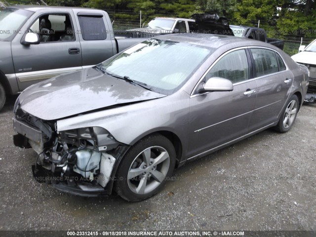 1G1ZC5E01CF135762 - 2012 CHEVROLET MALIBU 1LT BROWN photo 2