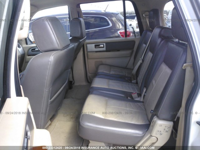 1FMFK17528LA50173 - 2008 FORD EXPEDITION EL EDDIE BAUER WHITE photo 8