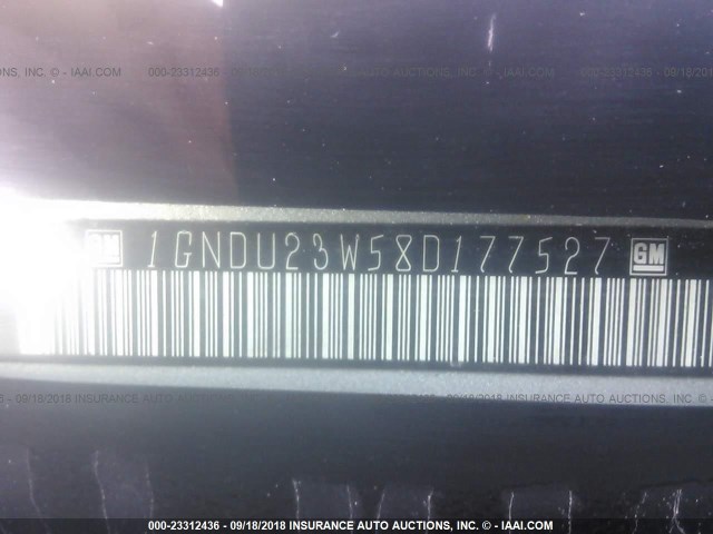 1GNDU23W58D177527 - 2008 CHEVROLET UPLANDER LS SILVER photo 9