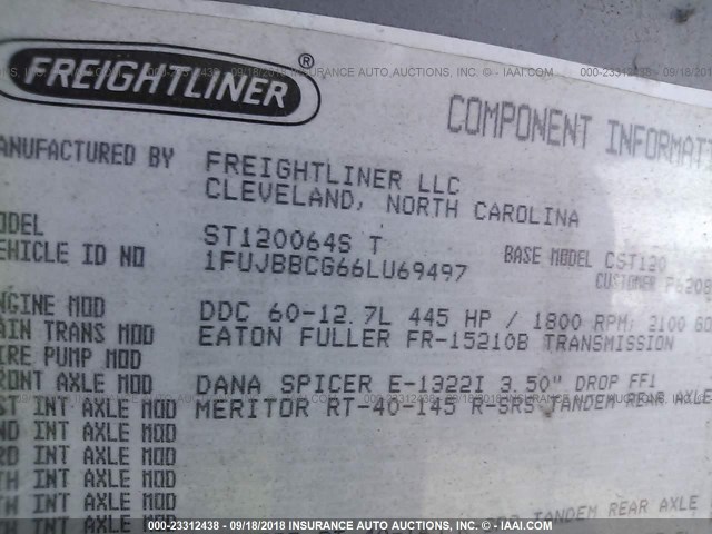 1FUJBBCG66LU69497 - 2006 FREIGHTLINER ST120 ST120 Unknown photo 10