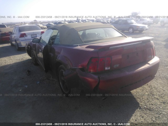 1FAFP45X13F354796 - 2003 FORD MUSTANG GT RED photo 3