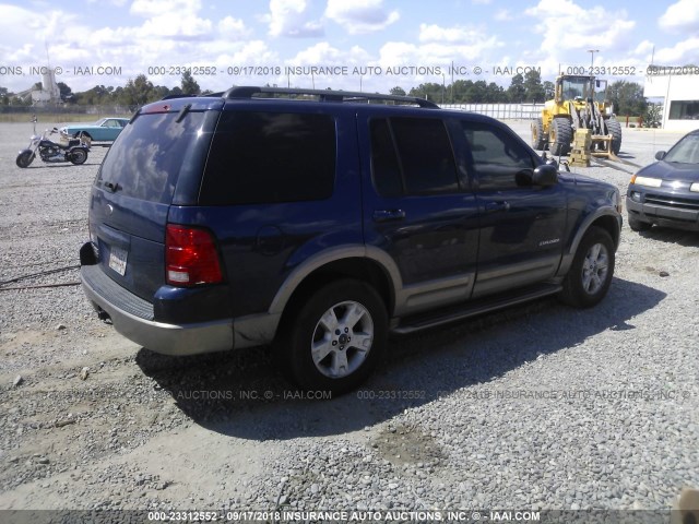 1FMZU64K44UB80412 - 2004 FORD EXPLORER EDDIE BAUER BLUE photo 4