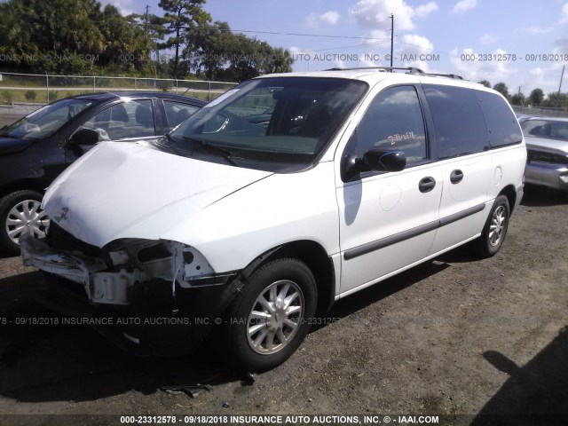 2FMZA51491BA32458 - 2001 FORD WINDSTAR LX WHITE photo 2