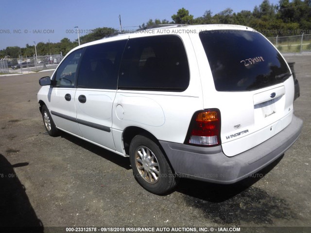 2FMZA51491BA32458 - 2001 FORD WINDSTAR LX WHITE photo 3