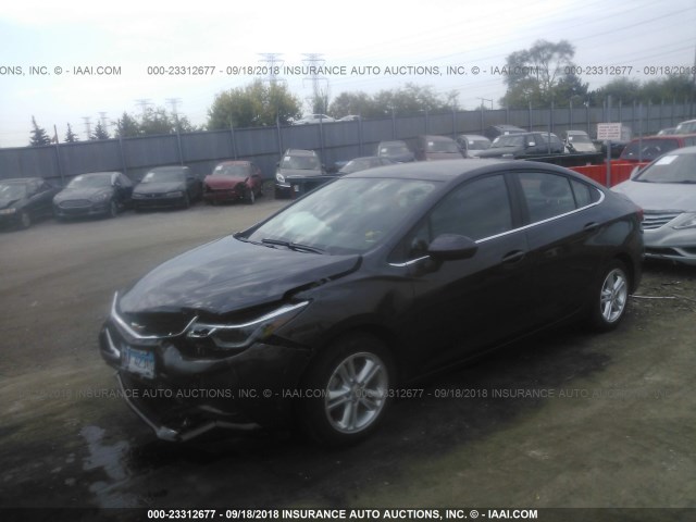 1G1BE5SM5G7290429 - 2016 CHEVROLET CRUZE LT BLACK photo 2