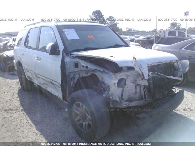 5TDZT38A34S222497 - 2004 TOYOTA SEQUOIA LIMITED WHITE photo 1