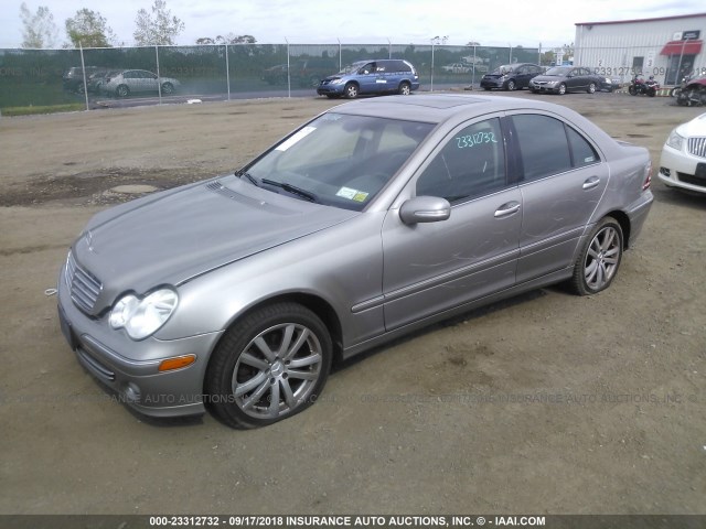 WDBRF92H87F879024 - 2007 MERCEDES-BENZ C 280 4MATIC GRAY photo 2