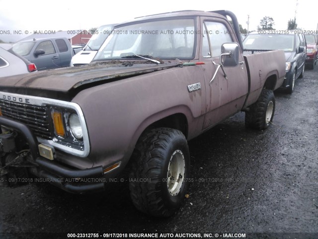 W14BE8S268615 - 1978 DODGE TRUCK W/D150  RED photo 2