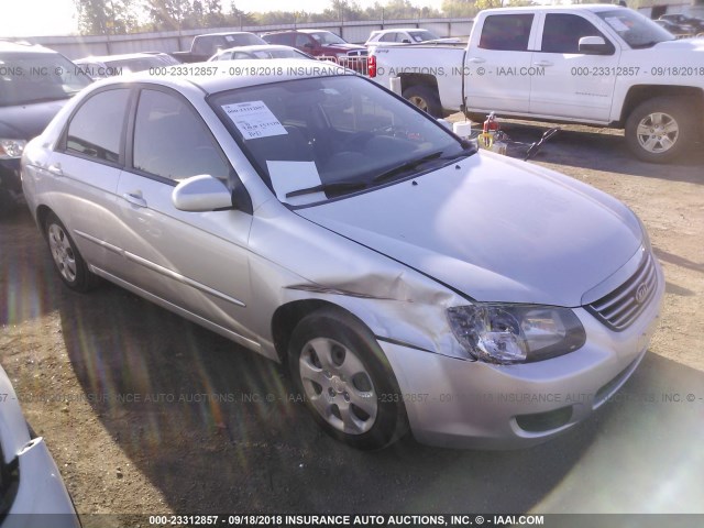 KNAFE222595666953 - 2009 KIA SPECTRA EX/LX/SX SILVER photo 1