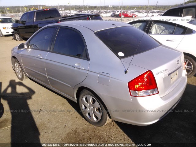 KNAFE222595666953 - 2009 KIA SPECTRA EX/LX/SX SILVER photo 3