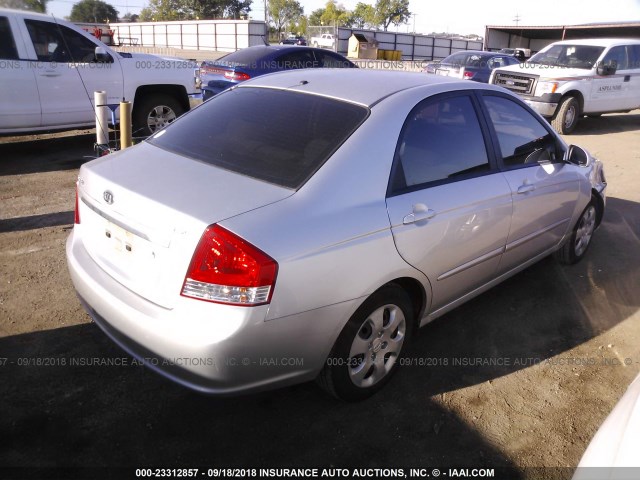 KNAFE222595666953 - 2009 KIA SPECTRA EX/LX/SX SILVER photo 4