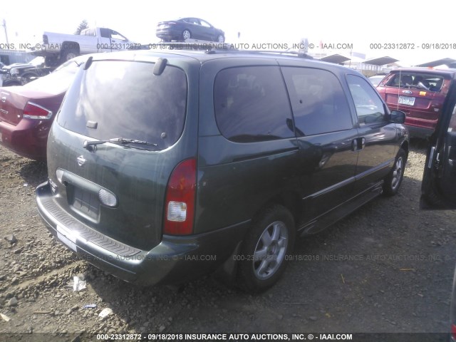 4N2ZN16T51D829489 - 2001 NISSAN QUEST GRAY photo 4