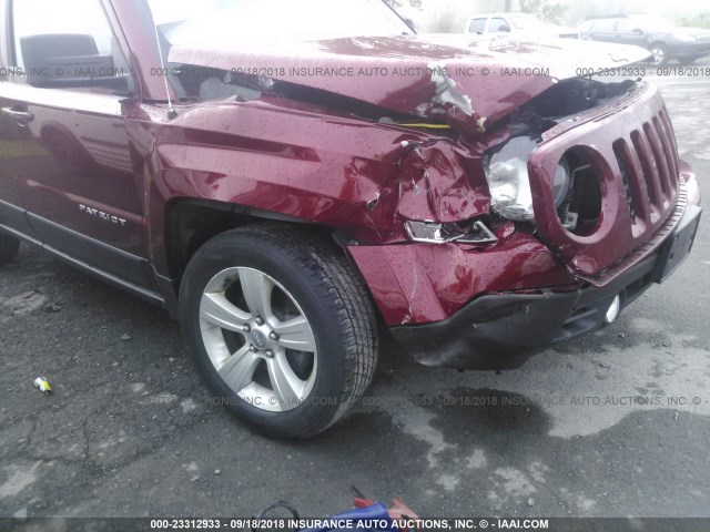 1C4NJRFB9FD155356 - 2015 JEEP PATRIOT LATITUDE RED photo 6