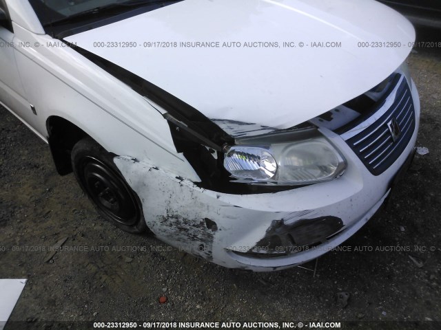 1G8AJ55F06Z186990 - 2006 SATURN ION LEVEL 2 白色 照片 6