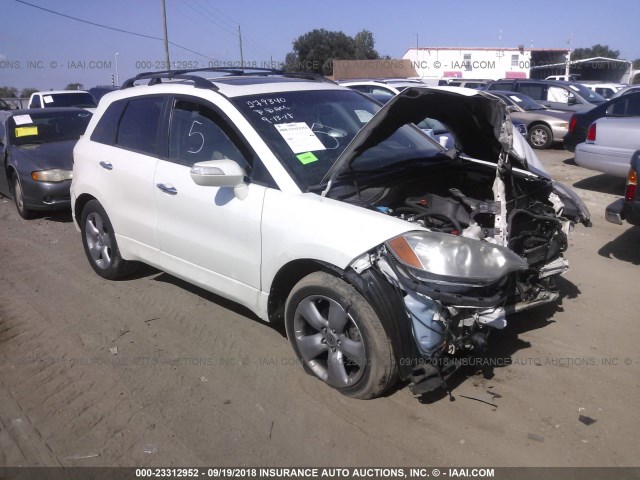 5J8TB18547A018696 - 2007 ACURA RDX TECHNOLOGY WHITE photo 1