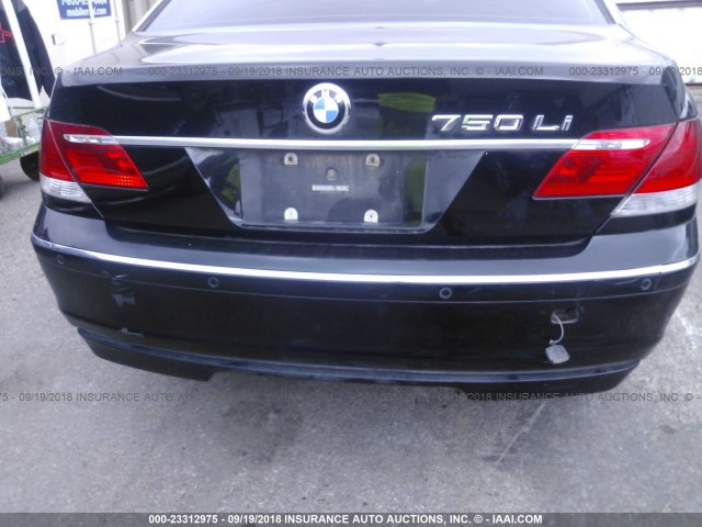 WBAHN83526DT38427 - 2006 BMW 750 LI BLACK photo 6