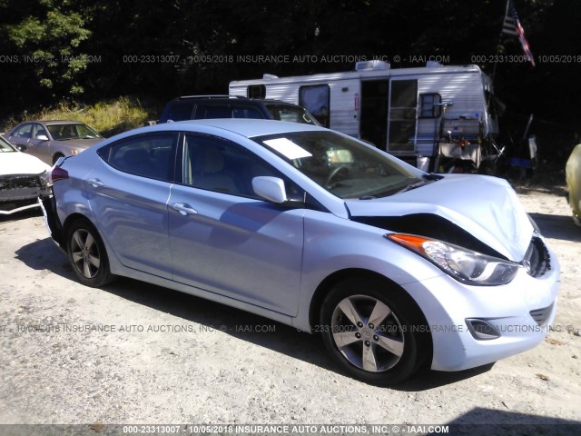 KMHDH4AE1DU786221 - 2013 HYUNDAI ELANTRA GLS/LIMITED Light Blue photo 1