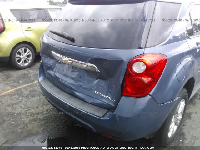 2CNALDEC8B6346390 - 2011 CHEVROLET EQUINOX LT BLUE photo 6