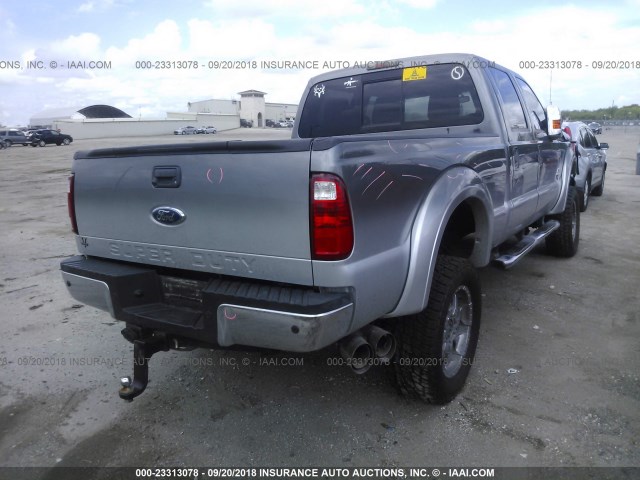 1FT7W2BTXBEB43737 - 2011 FORD F250 SUPER DUTY GRAY photo 4