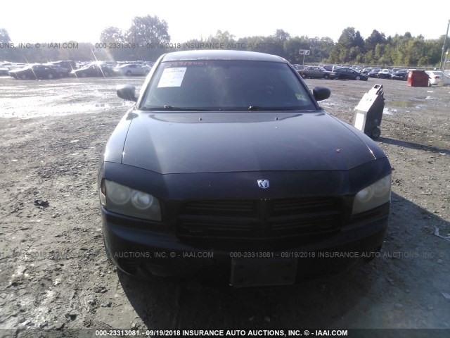 2B3KA43H56H398732 - 2006 DODGE CHARGER SE/SXT BLACK photo 6