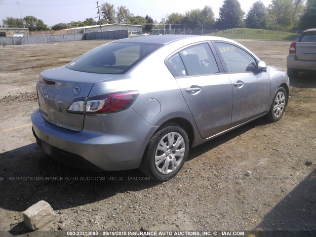 JM1BL1UF6B1491157 - 2011 MAZDA 3 I SILVER photo 4