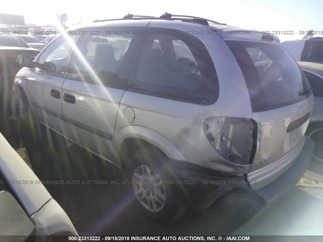 1D4GP25B35B130353 - 2005 DODGE CARAVAN SE GRAY photo 3