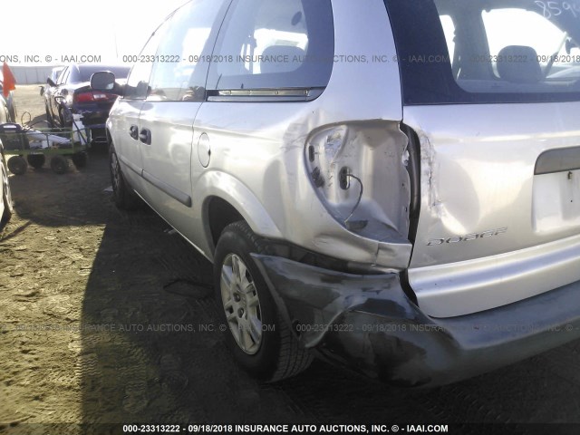 1D4GP25B35B130353 - 2005 DODGE CARAVAN SE GRAY photo 6