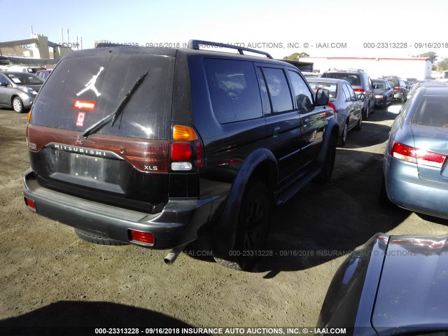 JA4LS31H41P006044 - 2001 MITSUBISHI MONTERO SPORT XLS BLACK photo 4