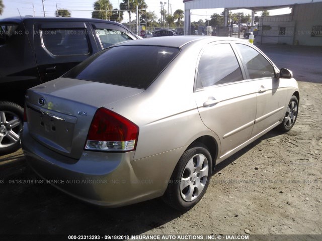 KNAFE121275475277 - 2007 KIA SPECTRA EX/LX GOLD photo 4