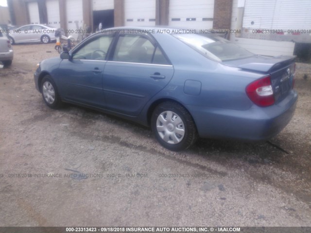 4T1BE32K82U603179 - 2002 TOYOTA CAMRY LE/XLE/SE Теңіз көгі фото 3