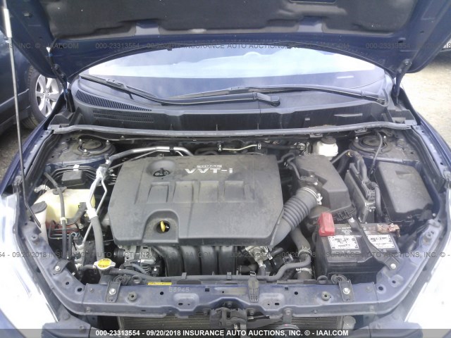 2T1KU4EE3AC472385 - 2010 TOYOTA COROLLA MATRIX  BLUE photo 10