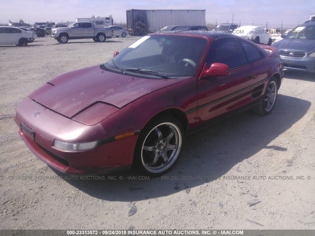 JT2SW21N9M0009307 - 1991 TOYOTA MR2 SPORT ROOF RED photo 2