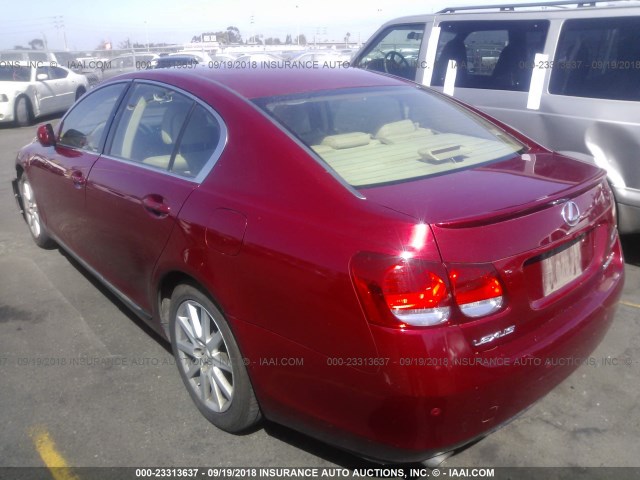 JTHBH96S165034621 - 2006 LEXUS GS GENERATION 200 300 RED photo 3