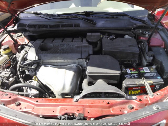 4T1BF3EKXBU634250 - 2011 TOYOTA CAMRY SE/LE/XLE RED photo 10