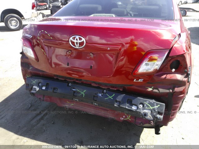 4T1BF3EKXBU634250 - 2011 TOYOTA CAMRY SE/LE/XLE 红色 照片 6