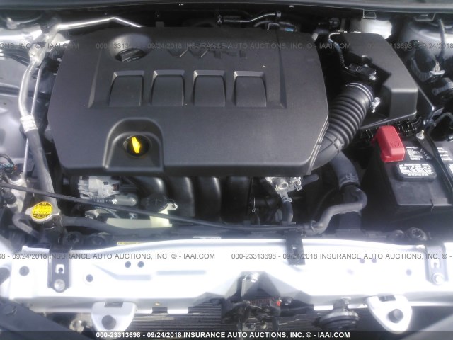 2T1BURHE8GC576310 - 2016 TOYOTA COROLLA L/LE/LE PLS/PRM/S/S PLS Արծաթագույն լուսանկար 10