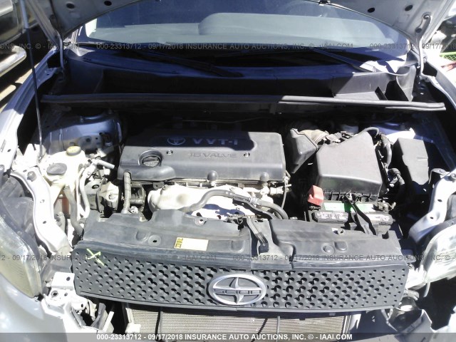 JTLKE50E481025402 - 2008 TOYOTA SCION XB Plata foto 10