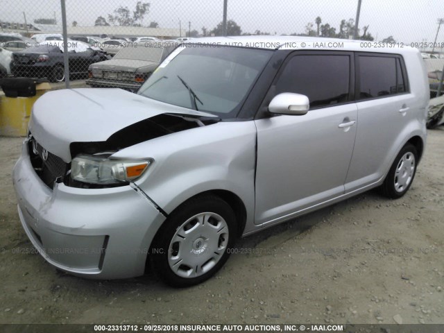 JTLKE50E481025402 - 2008 TOYOTA SCION XB Plata foto 2